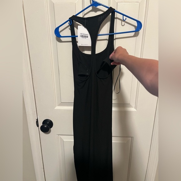 Hello Molly Black Midi Sheath Dress Scoop Neck Sleeveless - Picture 3 of 3